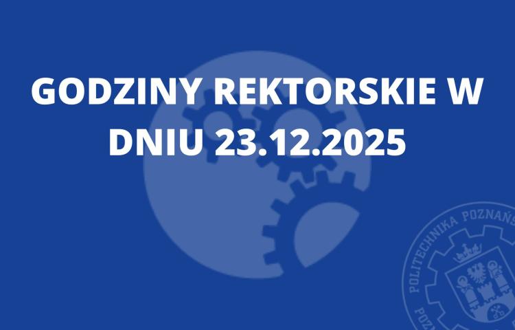 Godziny rektorskie w dniu 23.12.2025 r. 