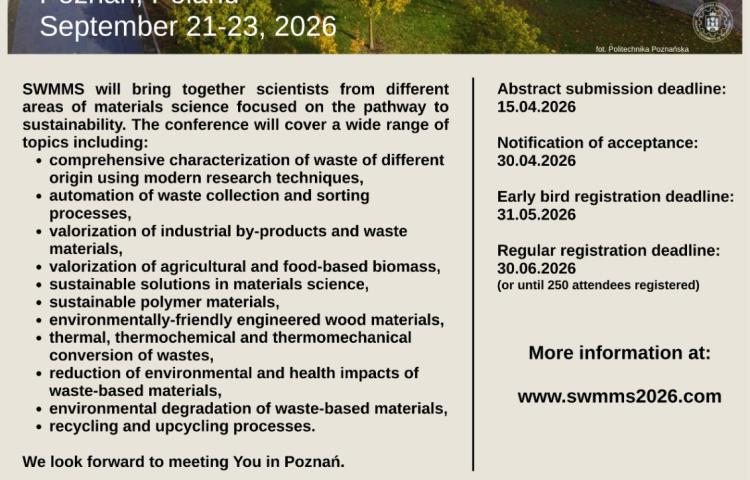 Międzynarodowa Konferencja Sustainable Waste Management in Materials Science